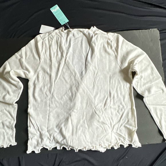 WoolOvers Optic White Wrap Cardigan Sweater Made from a Cotton/Silk Blend - Picture 7 of 16